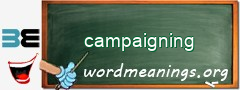 WordMeaning blackboard for campaigning